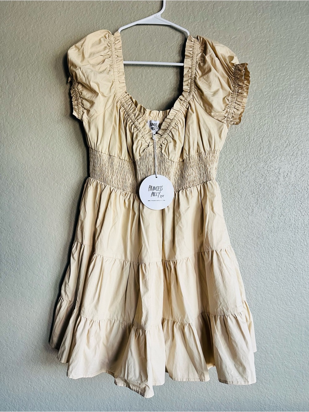 Princess Polly Tiered Puff-Sleeve Dress